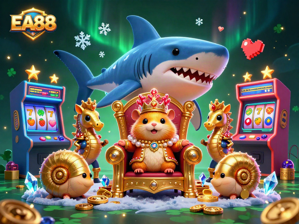 Experience thrilling gameplay with EA88 in a vibrant 3D casino scene of adventure and excitement.