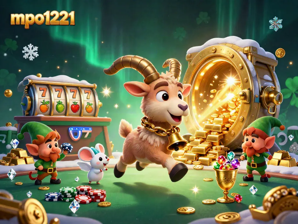 Join the festive fun with mpo1221 as cartoon characters bring a vibrant holiday-horror casino to life!