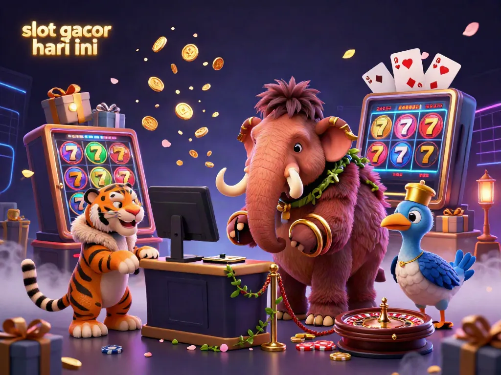 Experience thrilling gameplay in this vibrant scene showcasing slot gacor hari ini with colorful slot game elements and vivid characters.