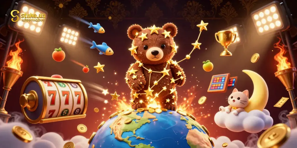 Engage with the stake.us alternative experience through this vibrant cosmic casino scene.