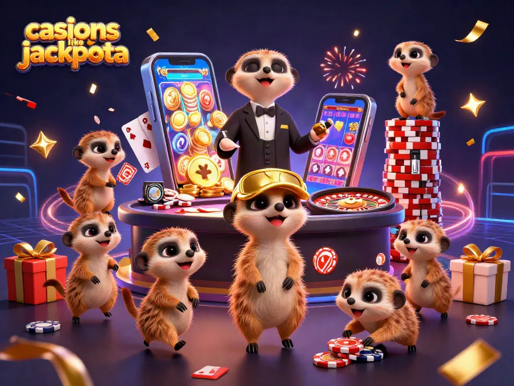 Experience exciting gameplay at casinos like Jackpota with dynamic meerkat casino operation illustration.