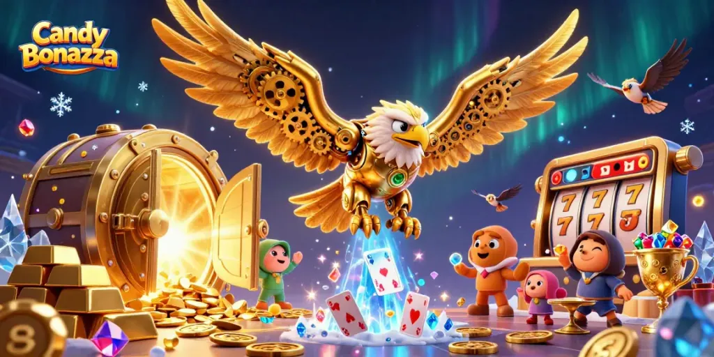 Candy Bonanza slot game illustration showcasing vibrant characters and golden treasures