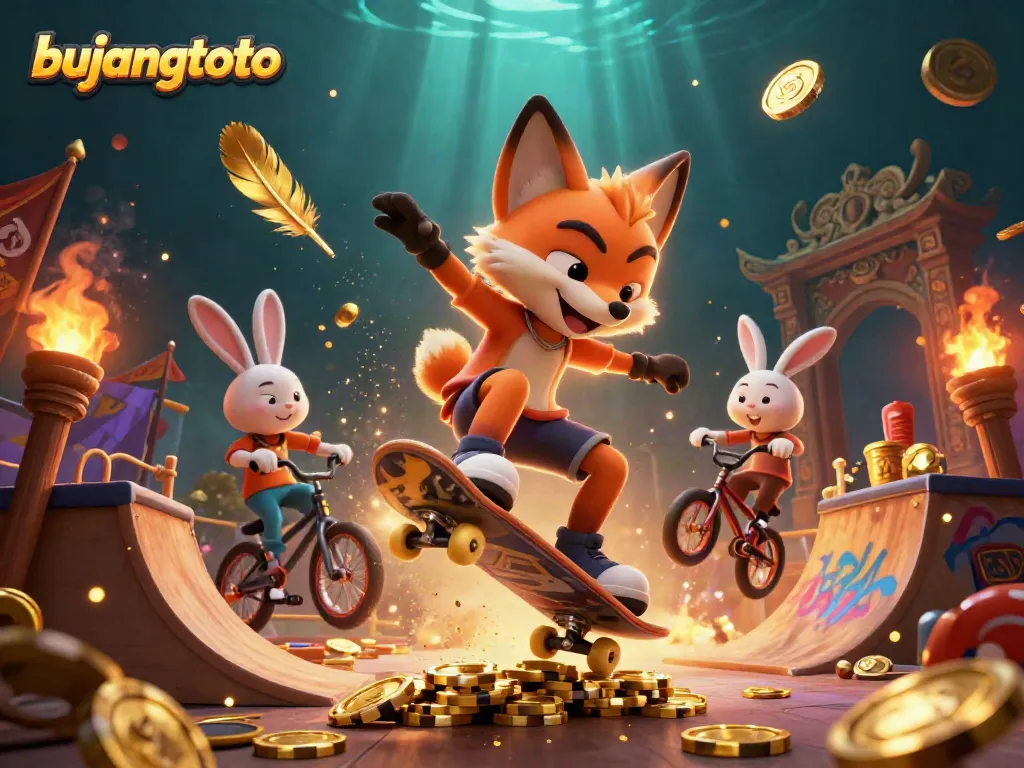 Experience thrilling action in bujangtoto with a vibrant casino-themed scene featuring dynamic characters and gambling elements.