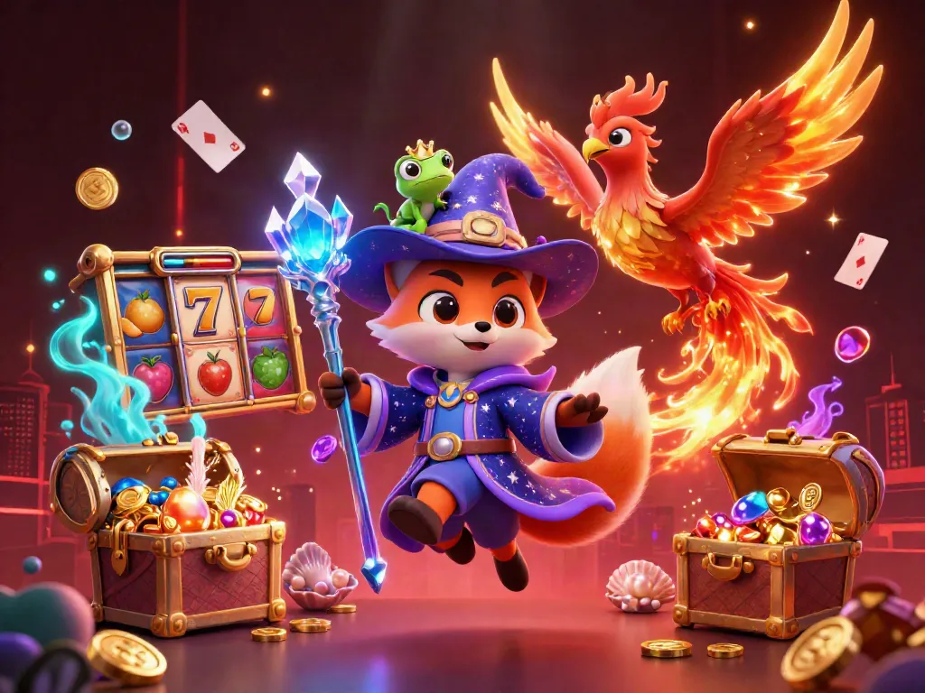 Engage with the magical world of singatoto's slot adventures through this vibrant illustration.