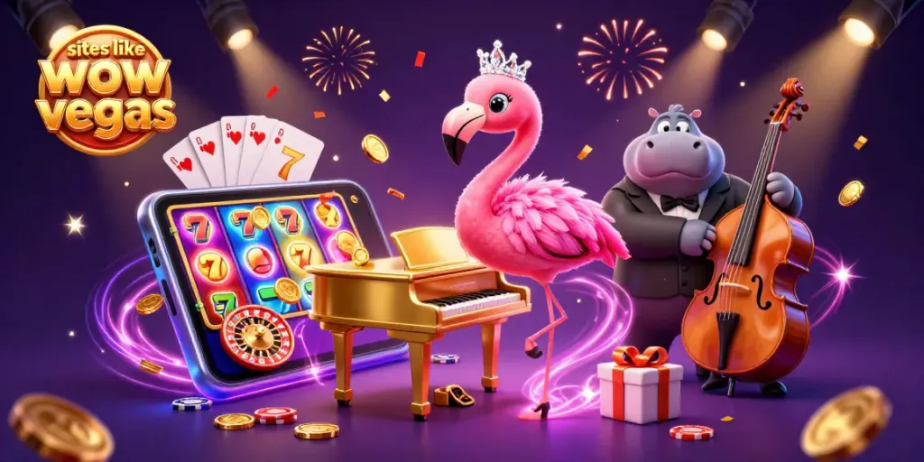 Engage with exciting gameplay at sites like wow vegas featuring stunning casino illustrations.
