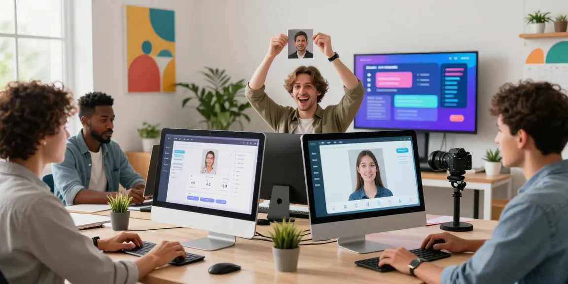 People engaging with an AI tool to see how old do I look, showcasing age prediction results in a modern workspace.