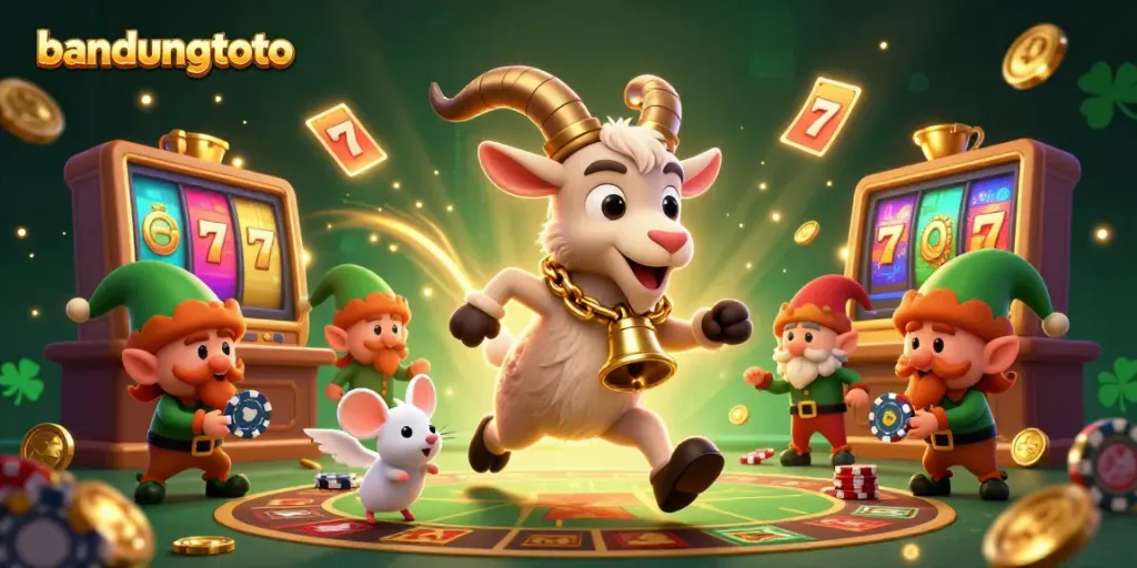 Engage in thrilling gameplay at bandungtoto with Krampus and a cast of joyous, cartoonish characters in a festive casino.