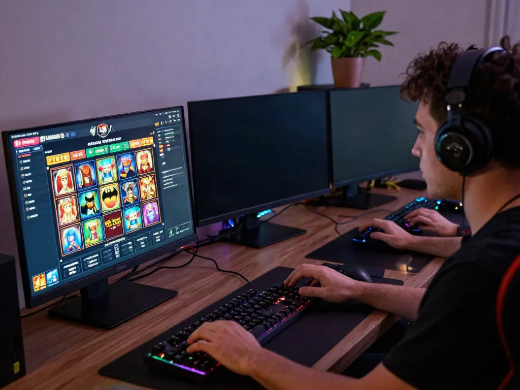 Engaging moment featuring batman138 slot gameplay on a modern gaming desktop setup.